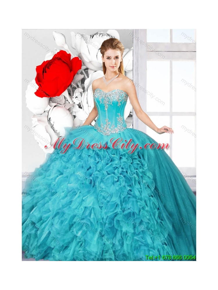 2016 Spring Best Selling Sweetheart Detachable Quinceanera Gowns with Beading