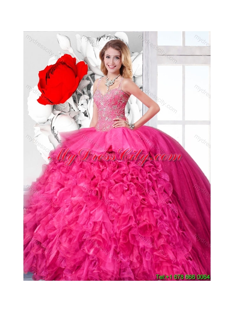 Modest Ball Gown Straps 2016 Detachable Quinceanera Dresses