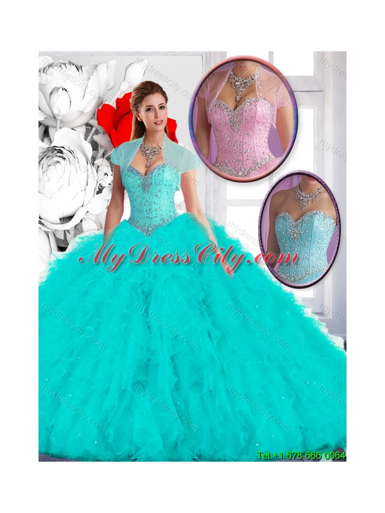 Perfect 2016 Ball Gown Sweet 16 Dresses with Ruffles