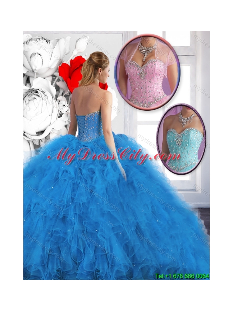 Perfect 2016 Ball Gown Sweet 16 Dresses with Ruffles