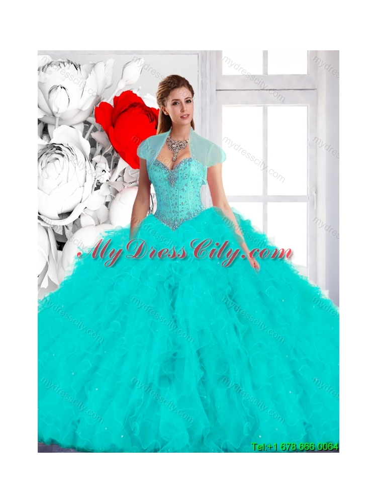 Perfect 2016 Ball Gown Sweet 16 Dresses with Ruffles