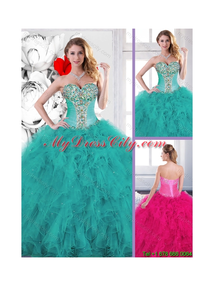 Popular Beading Sweet 16 Dresses with Ruffles for 2016