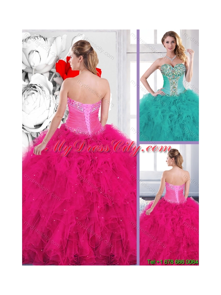 Popular Beading Sweet 16 Dresses with Ruffles for 2016