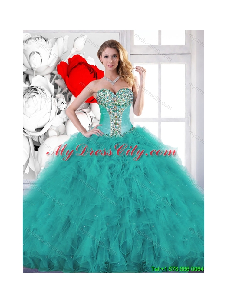 Popular Beading Sweet 16 Dresses with Ruffles for 2016