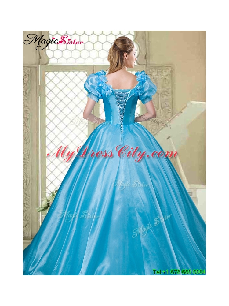 Gorgeous Appliques and Beading Sweet 16 Dresses with V Neck