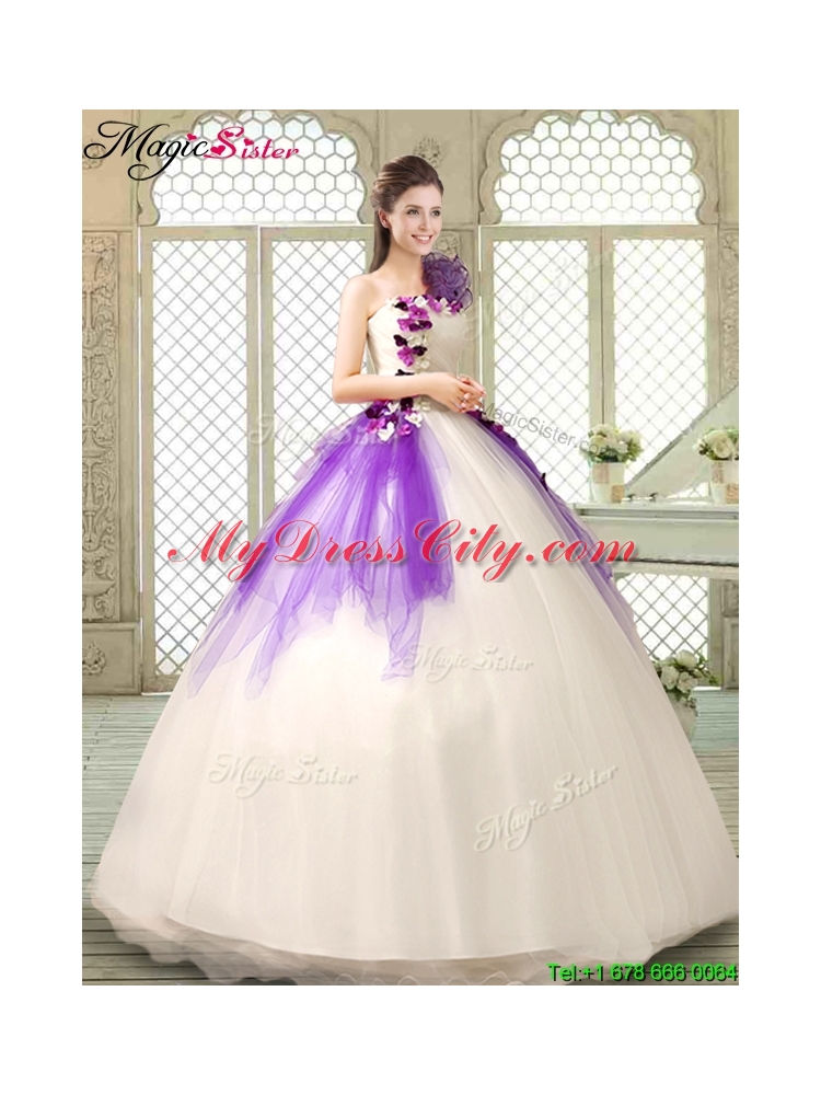 Pretty Appliques and Ruffles Quinceanera Gowns in Multi Color