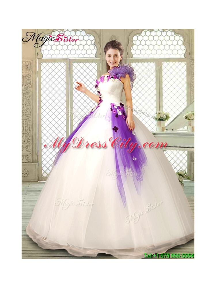 Pretty Appliques and Ruffles Quinceanera Gowns in Multi Color