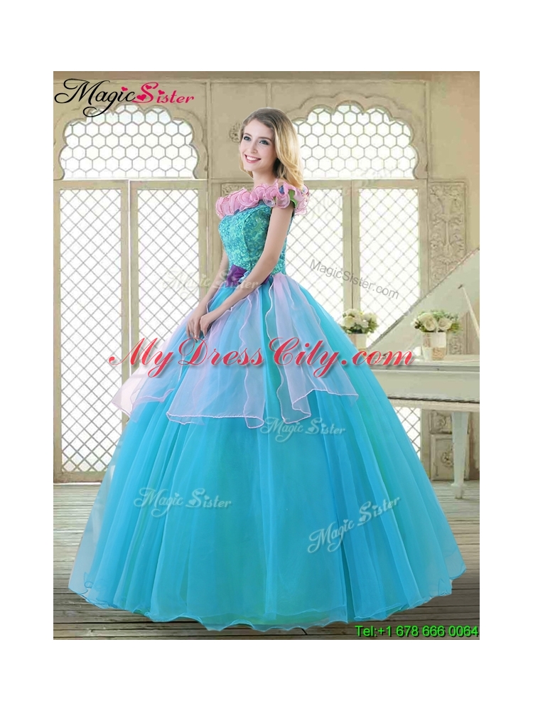 Classical Off the Shoulder Quinceanera Gowns with Ruffles and Bowknot