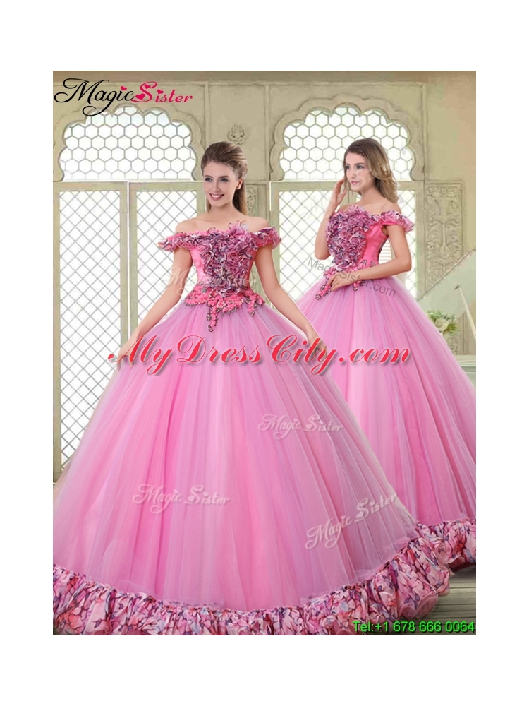 New Style Off the Shoulder Quinceanera Gowns in Multi Color 398.47