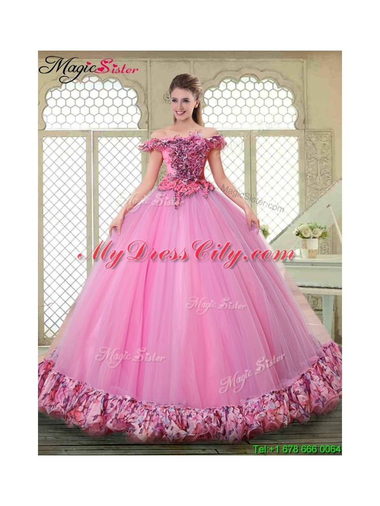 New Style Off the Shoulder Quinceanera Gowns in Multi Color 398.47