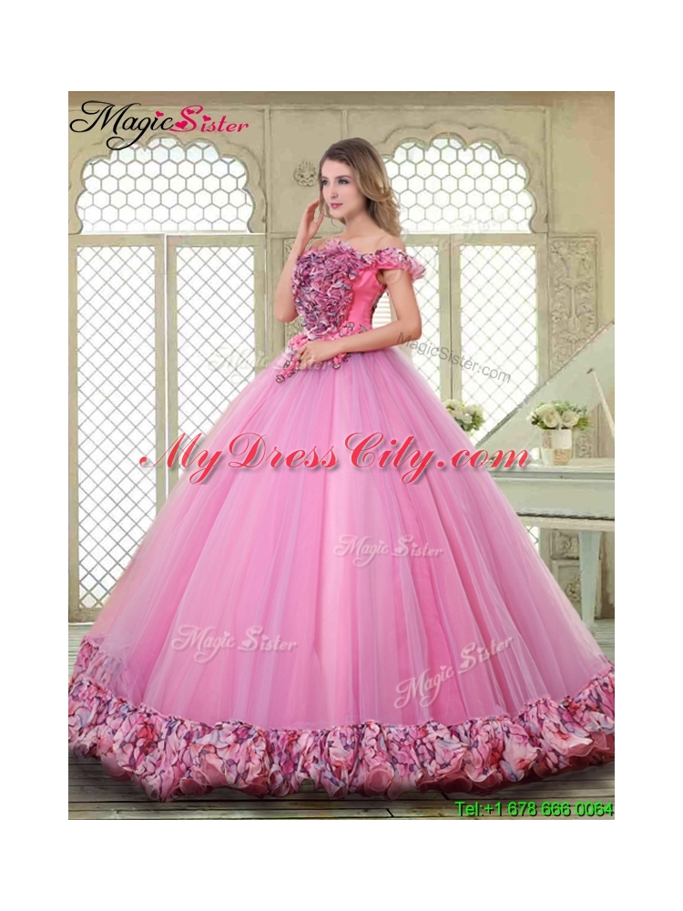 New Style Off the Shoulder Quinceanera Gowns in Multi Color 398.47