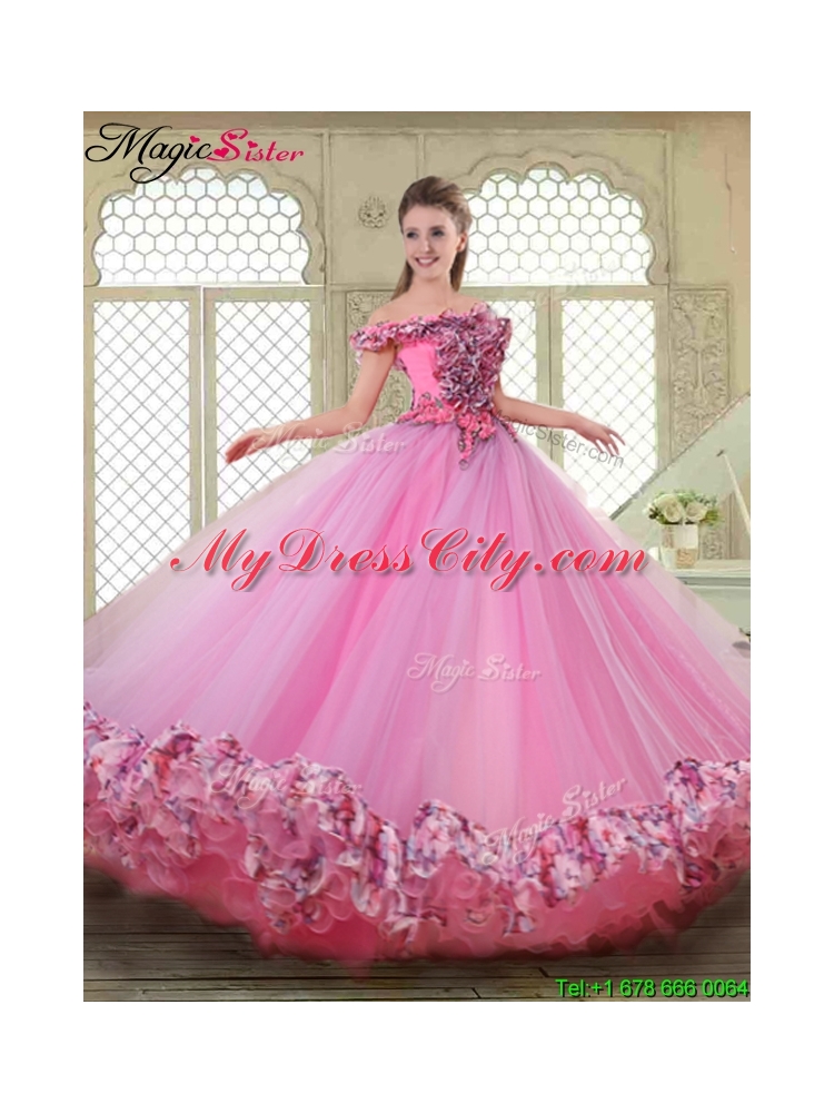 New Style Off the Shoulder Quinceanera Gowns in Multi Color 398.47