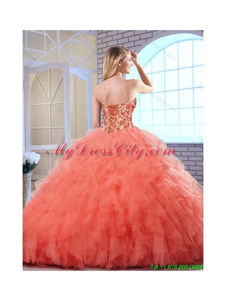 Perfect Sweetheart Quinceanera Gowns with Beading and Ruffles