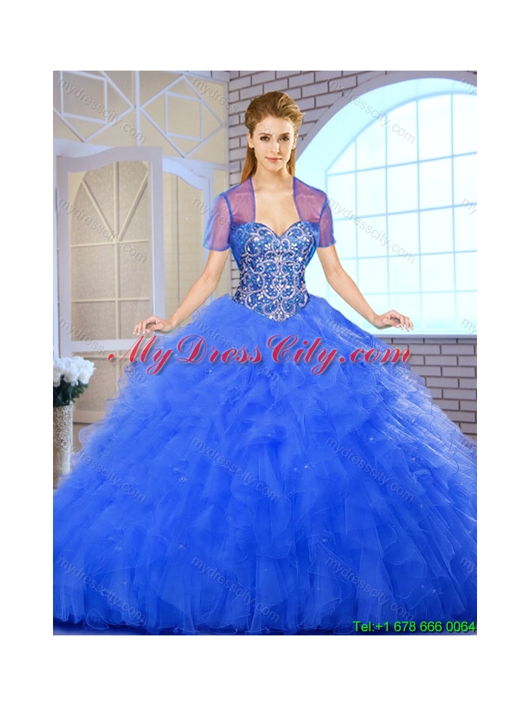 Perfect Sweetheart Quinceanera Gowns with Beading and Ruffles