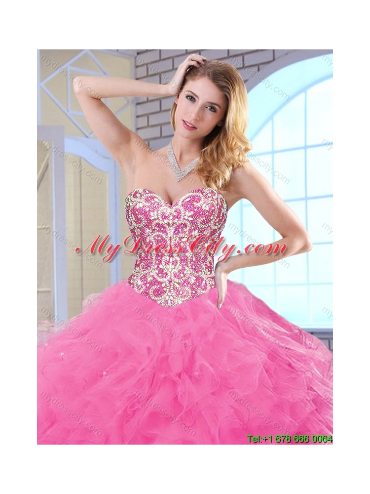 Perfect Sweetheart Quinceanera Gowns with Beading and Ruffles