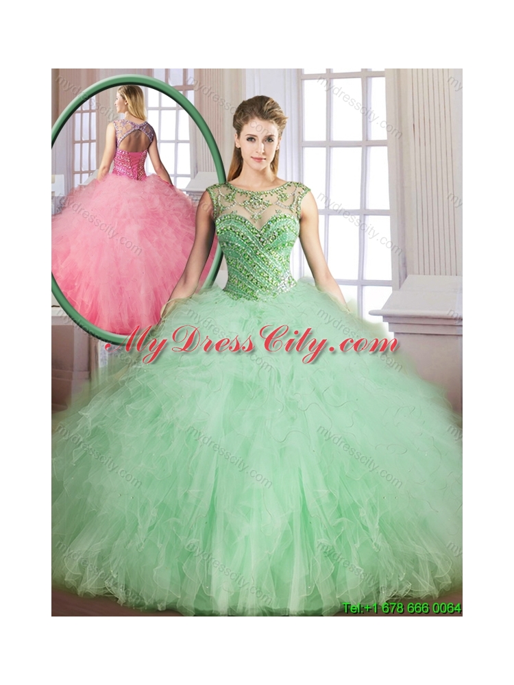 2016 Classical Sweetheart Quinceanera Gowns with Beading and Ruffles