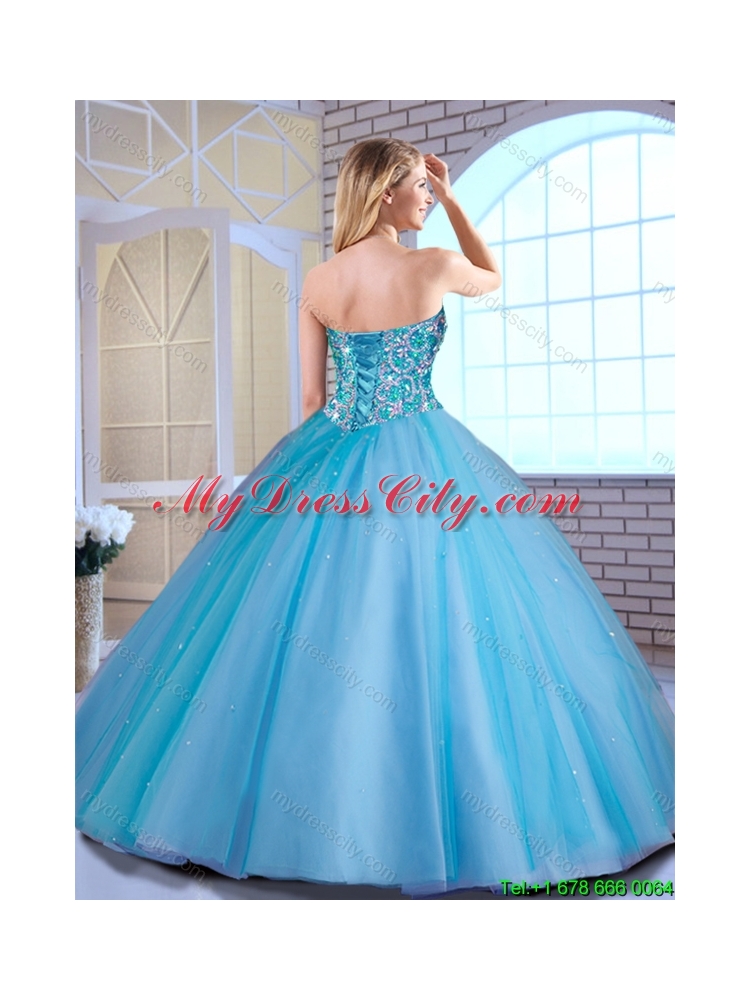 Perfect Ball Gown Sweet 16 Dresses with Beading for 2016