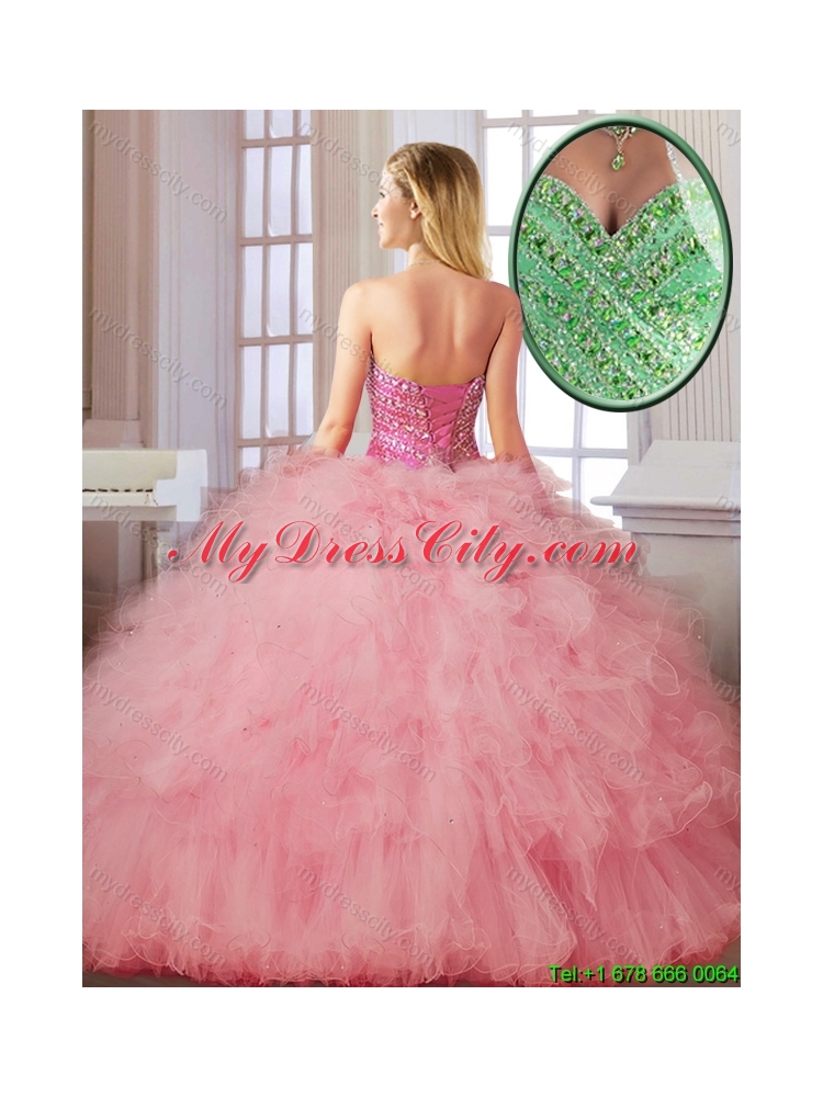 Classical Champagne Sweetheart Quinceanera Dresses with Beading