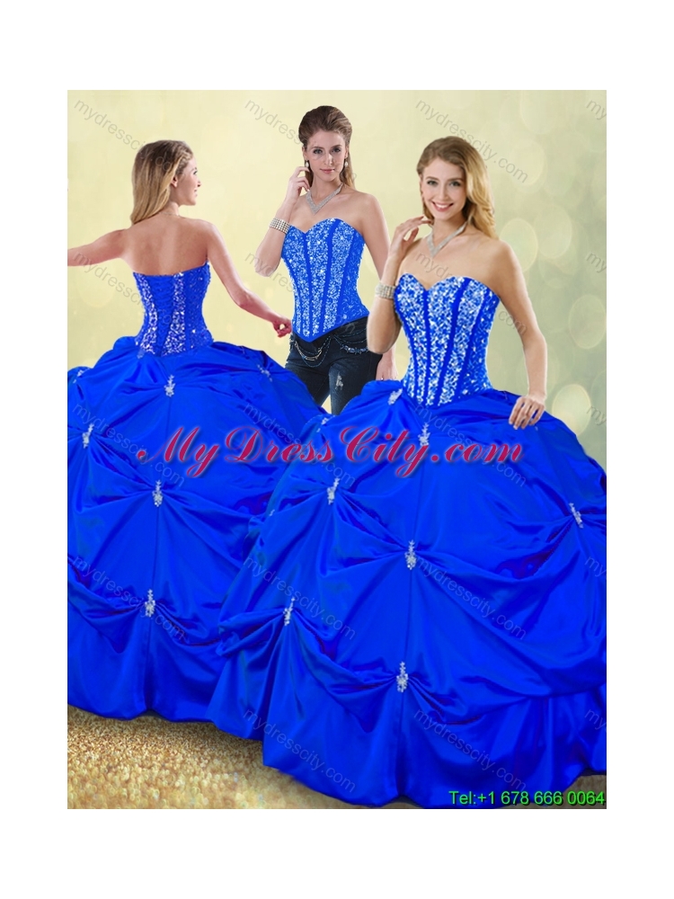 Luxurious Floor Length Quinceanera Dresses with Pick Ups