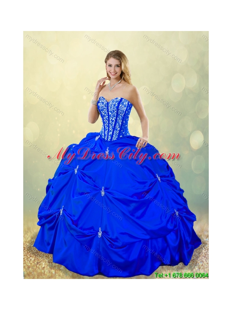 Luxurious Floor Length Quinceanera Dresses with Pick Ups