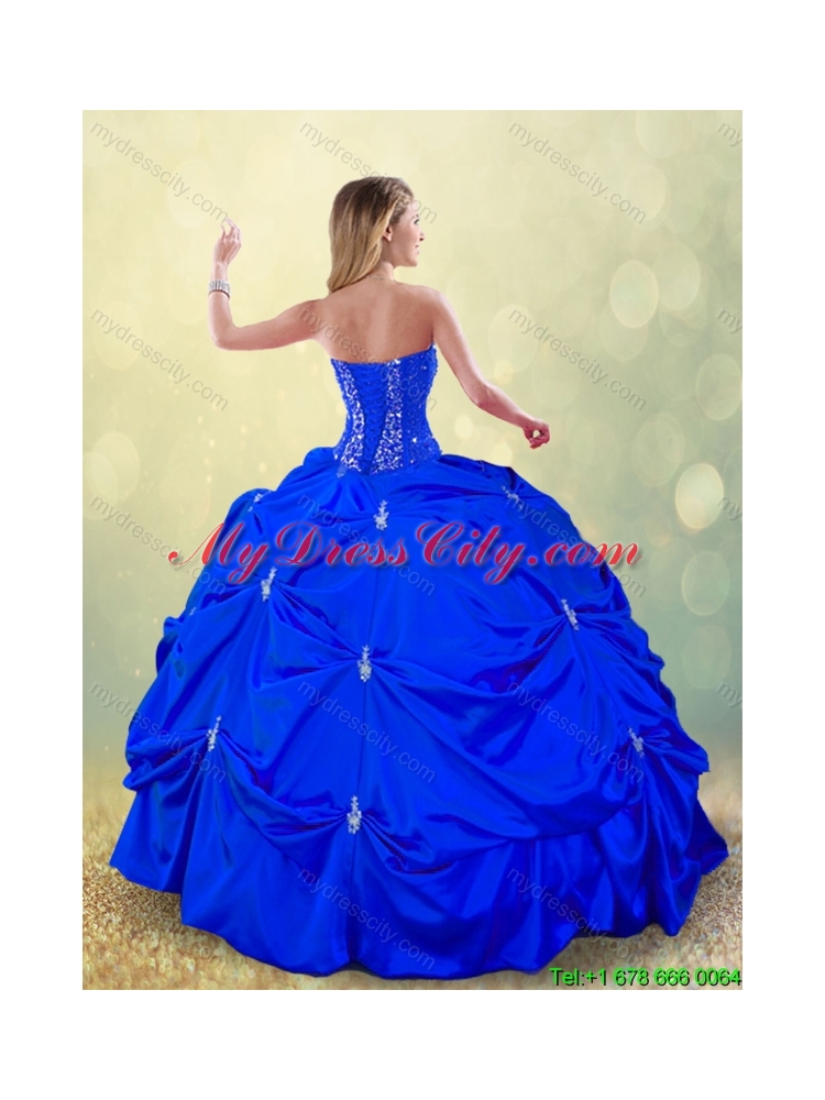 Luxurious Floor Length Quinceanera Dresses with Pick Ups