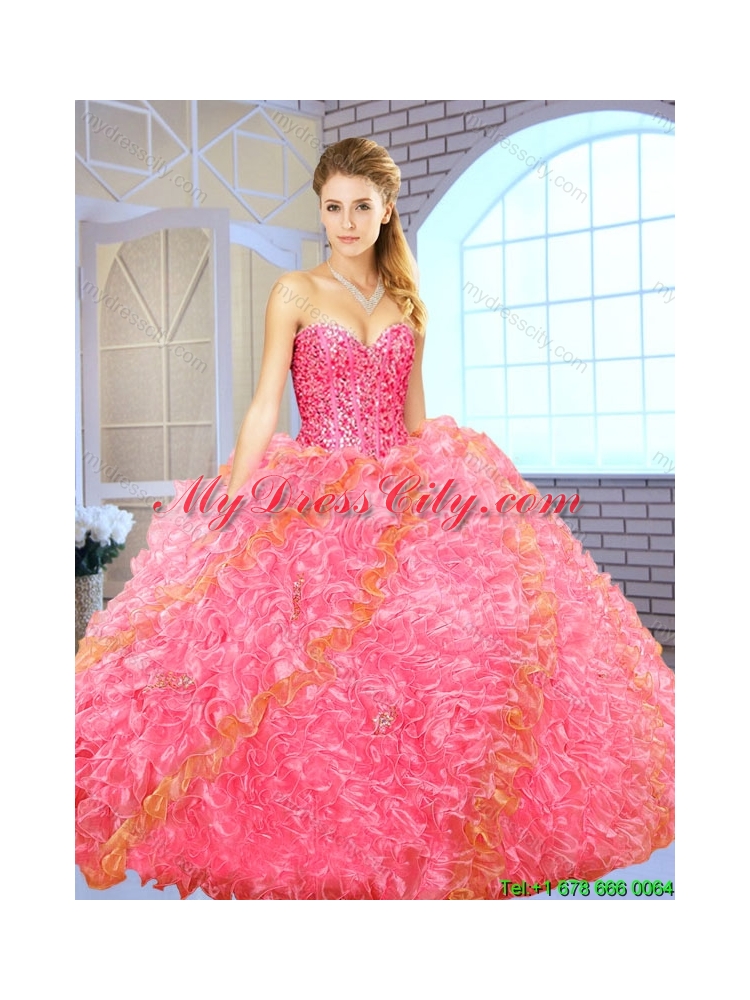 2016 Exquisite Beading Sweetheart Quinceanera Gowns with Floor Length