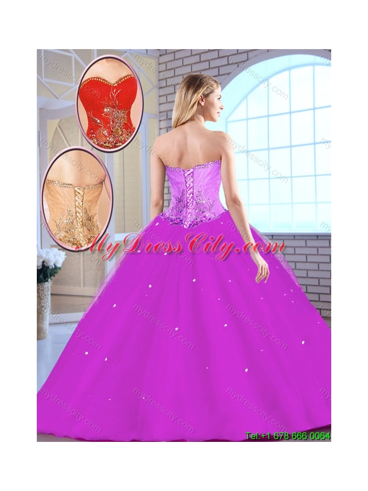 New Arrivals Red Sweetheart Quinceanera Gowns with Beading