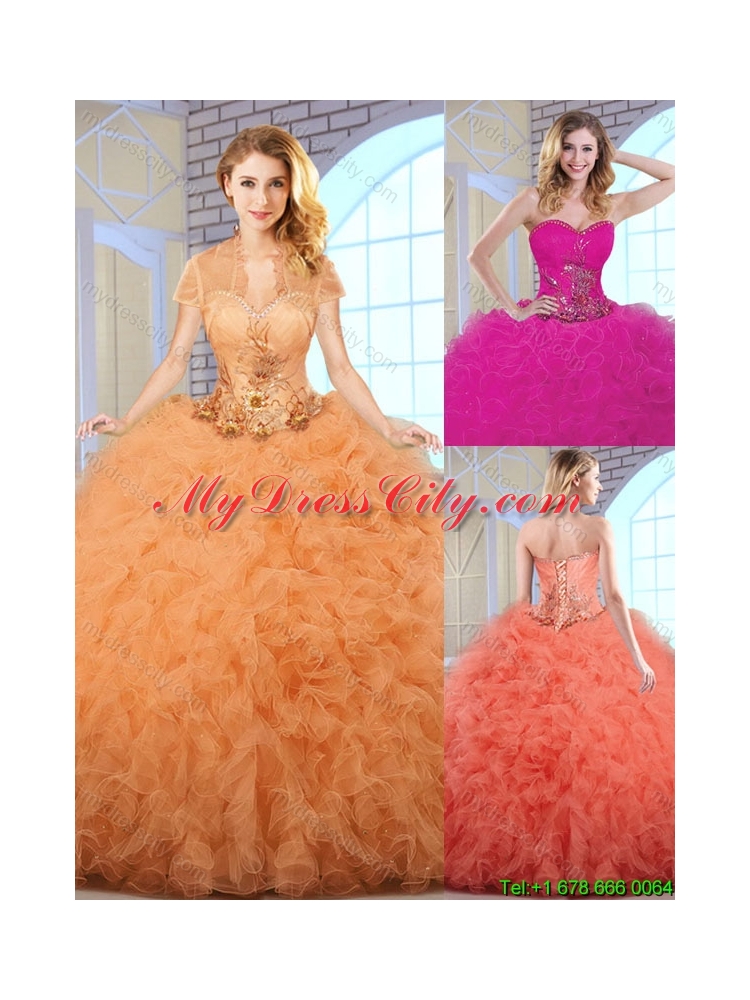 Elegant Ball Gown Sweetheart Quinceanera Dresses with Ruffles