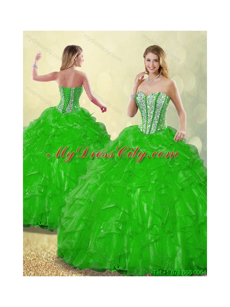 Fashionable 2016 Beading Quinceanera Dresses with Sweetheart