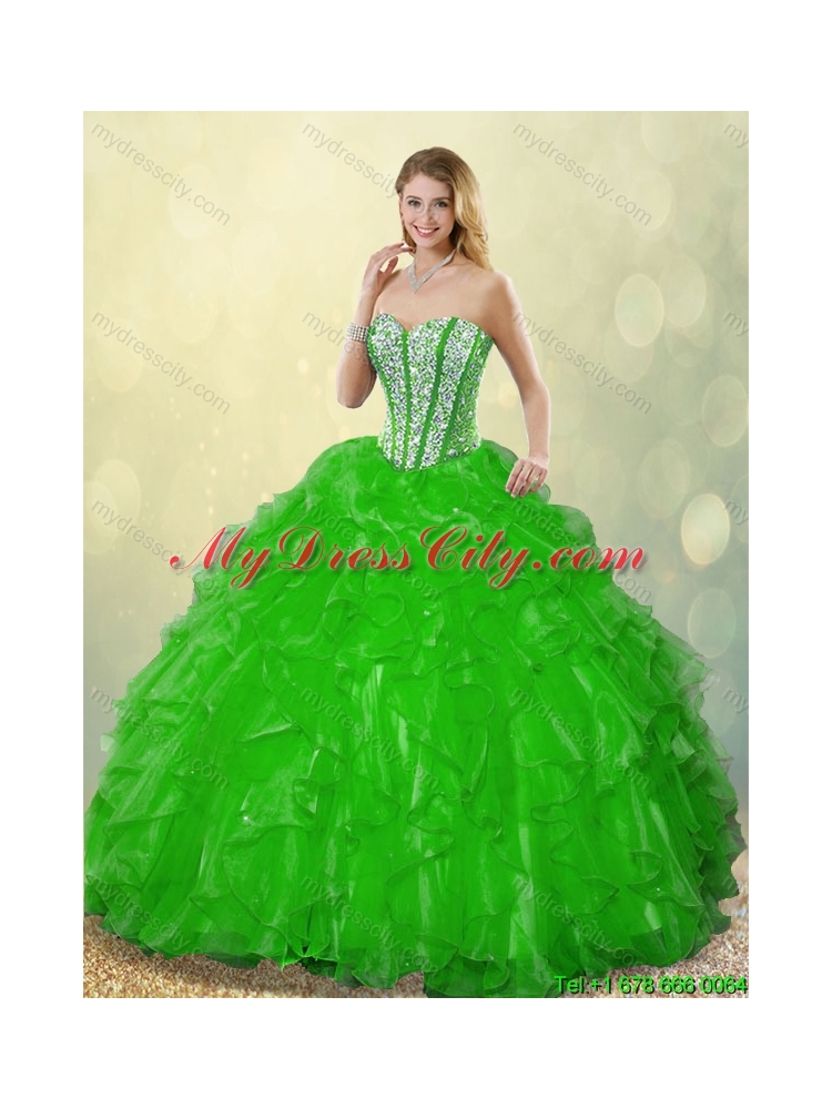 Fashionable 2016 Beading Quinceanera Dresses with Sweetheart