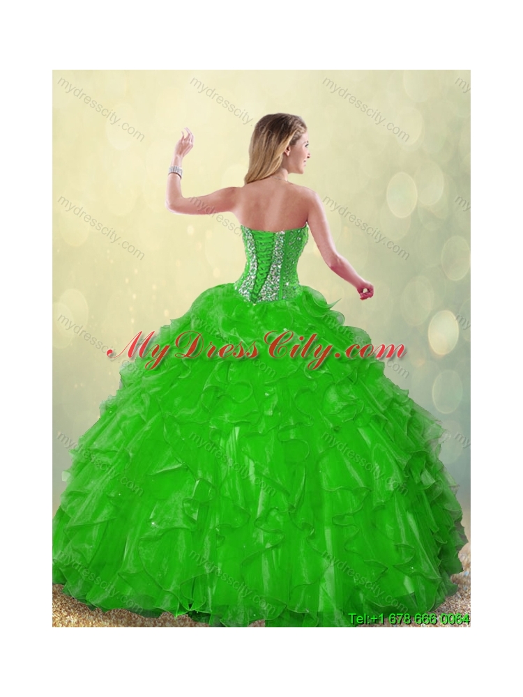 Fashionable 2016 Beading Quinceanera Dresses with Sweetheart