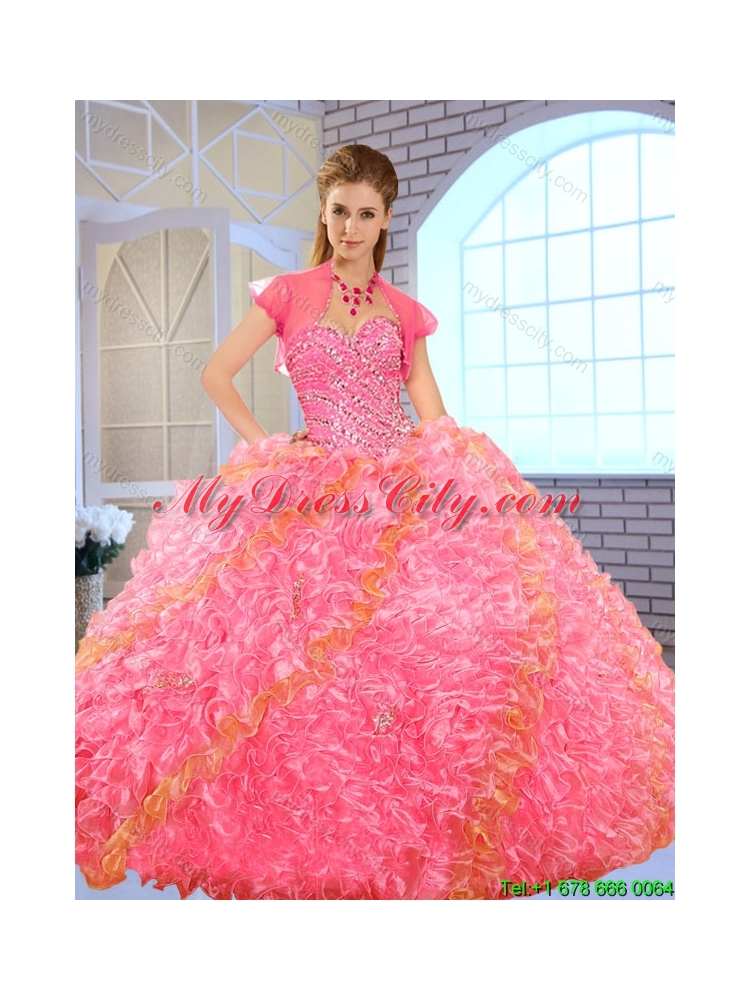 Gorgeous Beading Sweet 16 Dresses with Beading and Ruffles