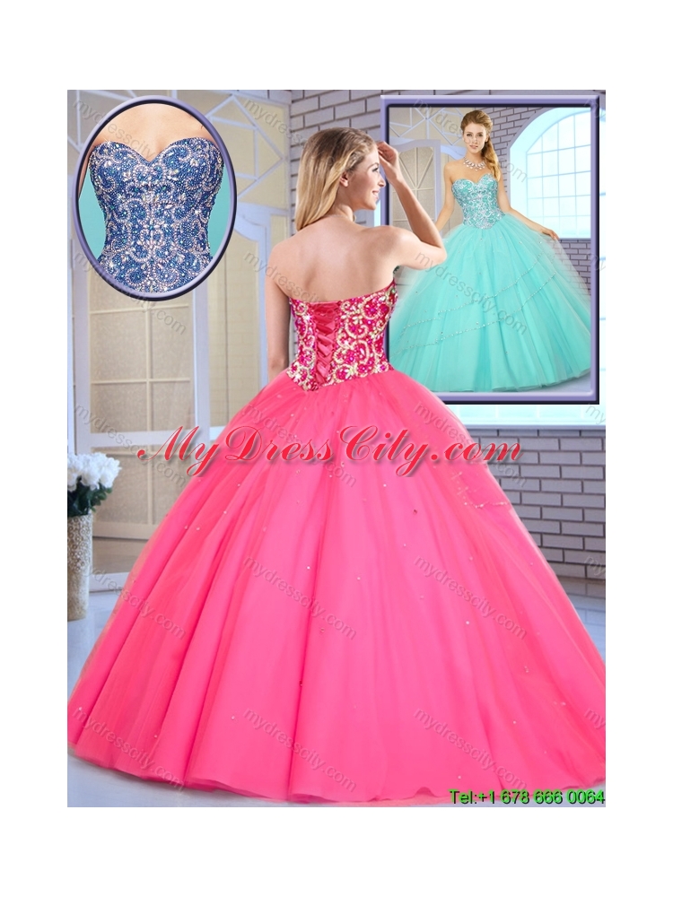 Popular Ball Gown Beading Sweet 16 Dresses with Sweetheart