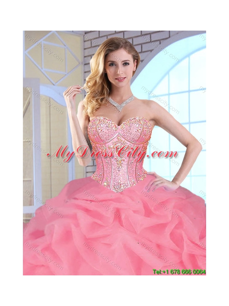 2016 Exclusive Sweetheart Quinceanera Dresses Beading and Ruffles