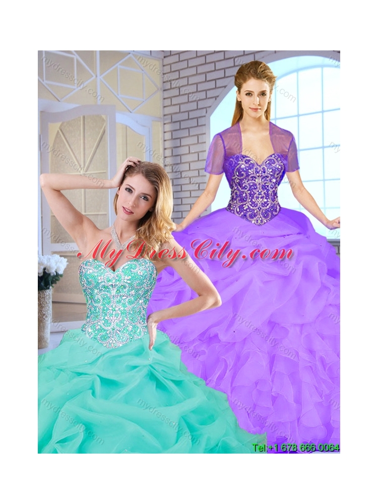 New Arrivals 2016 Sweetheart Quinceanera Gowns with Beading