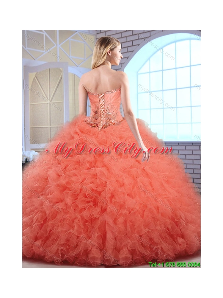 Cheap Appliques and Ruffles Quinceanera Gowns with Sweetheart