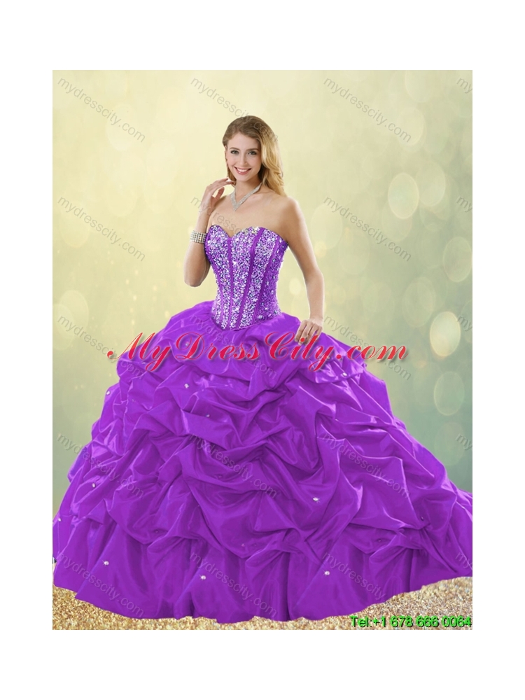 Classical Sweetheart Beading Quinceanera Dresses with Pick Ups