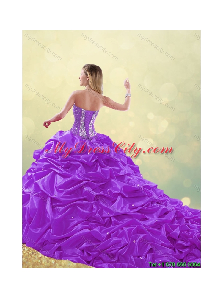 Classical Sweetheart Beading Quinceanera Dresses with Pick Ups