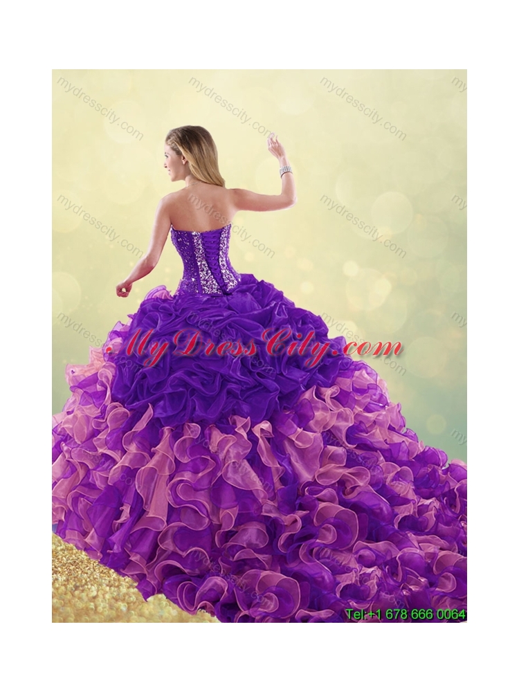 Elegant Beading and Ruffles Quinceanera Dresses with Sweetheart