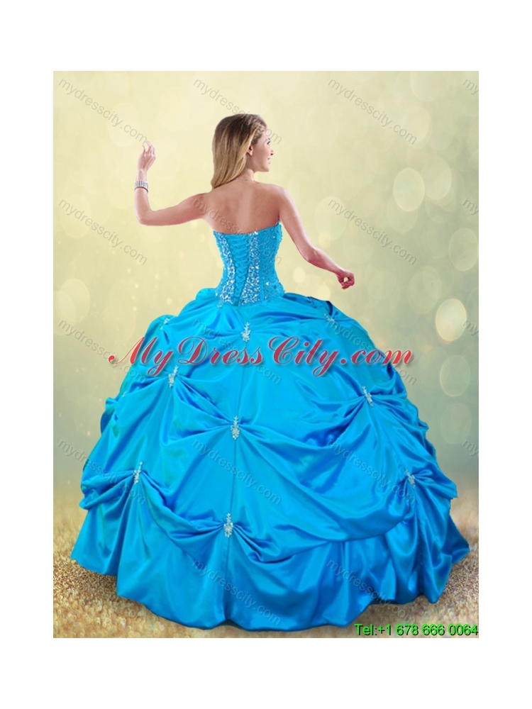 Elegant Sweetheart Quinceanera Dresses with Beading and Pick Ups