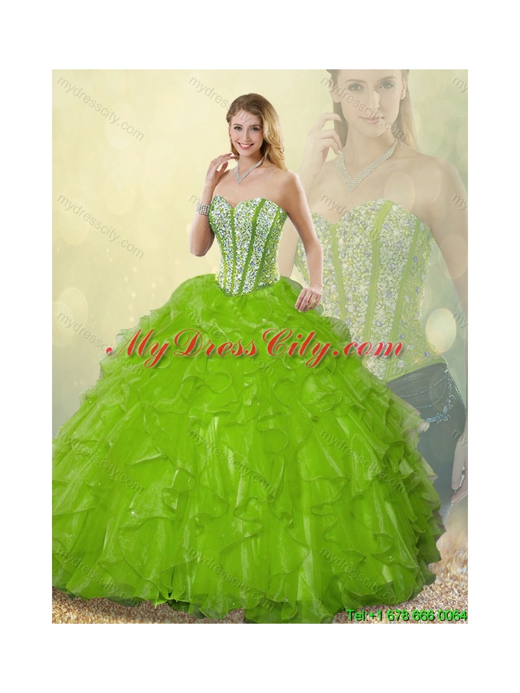 Gorgeous Sweetheart Quinceanera Dresses Beading and Ruffles