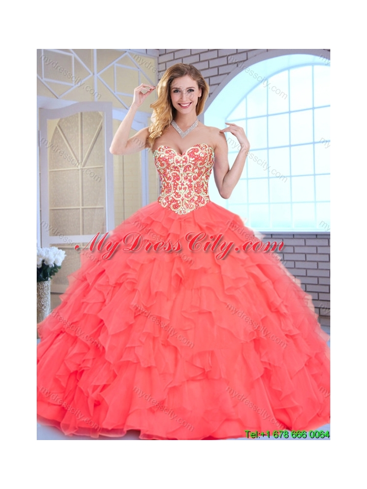 Luxurious Sweetheart Quinceanera Dresses with Beading and Ruffles