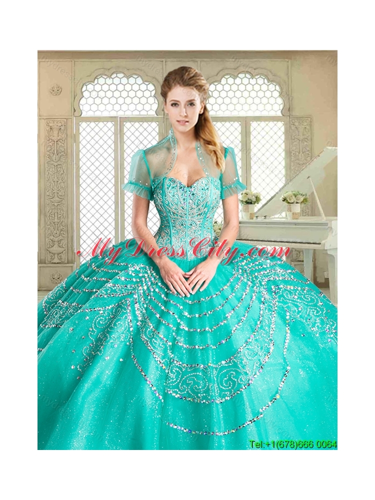 Beautiful Sweetheart Quinceanera Gowns with Beading and Appliques