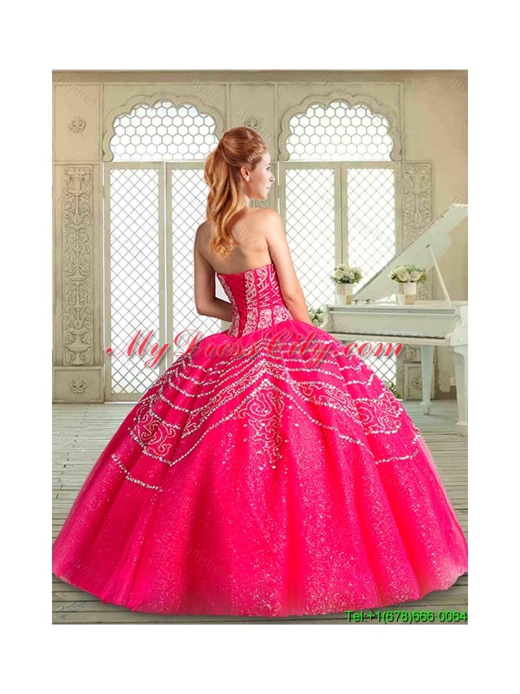 Beautiful Sweetheart Quinceanera Gowns with Beading and Appliques