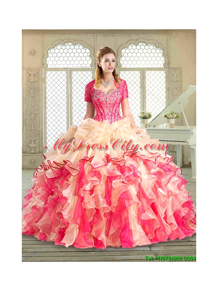 Best Sweetheart Quinceanera Gowns with Ruffles and Pick Ups