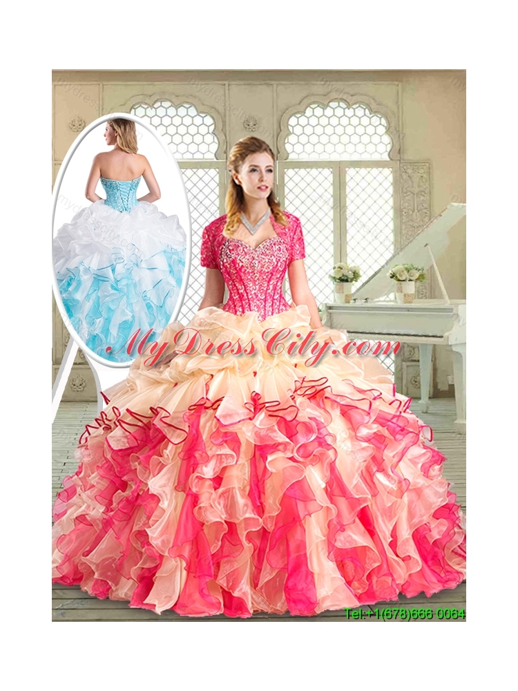 Best Sweetheart Quinceanera Gowns with Ruffles and Pick Ups