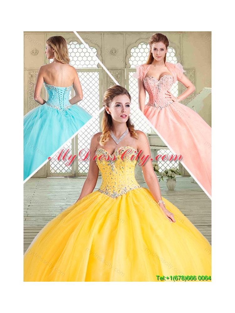 Lovely Sweetheart Beading Quinceanera Dresses for Spring