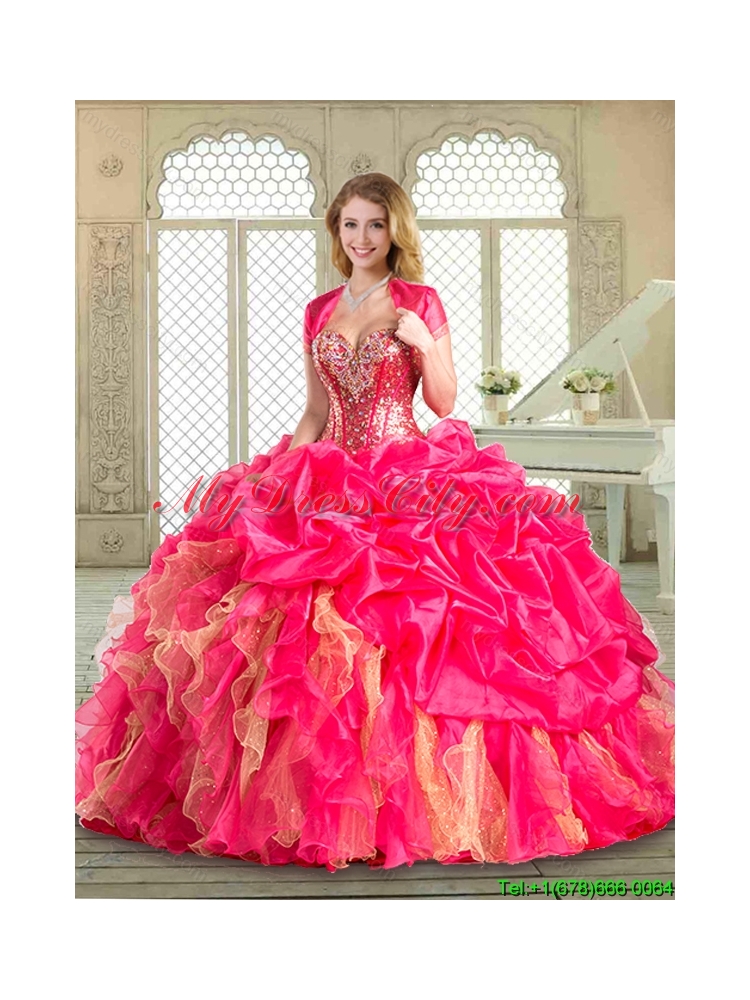 Luxurious Sweetheart Quinceanera Dresses with Beading and Ruffles