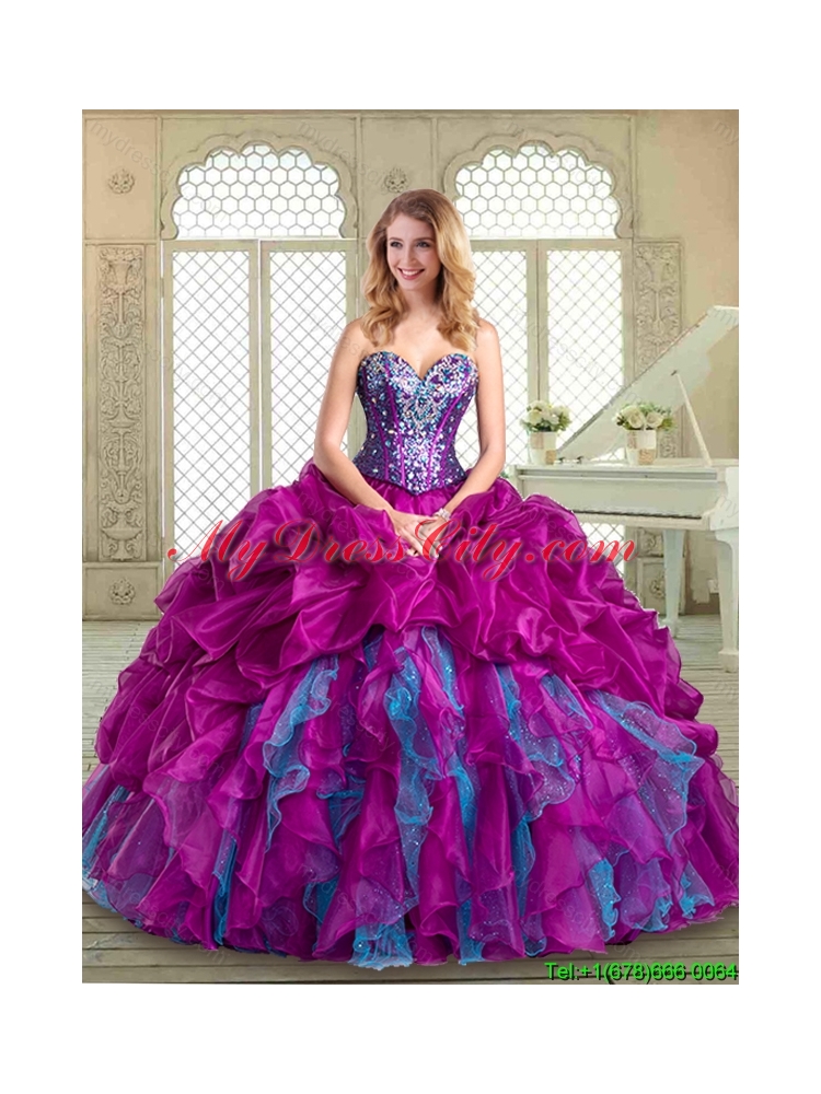 Luxurious Sweetheart Quinceanera Dresses with Beading and Ruffles