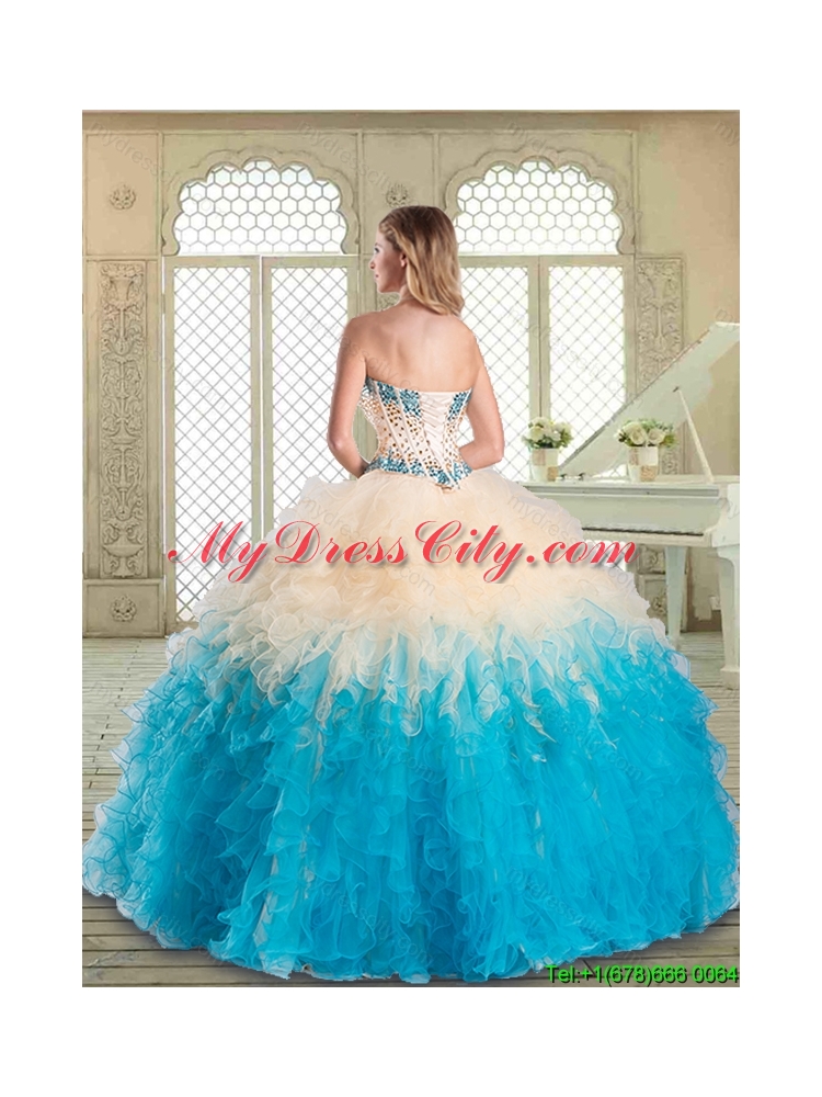 Pretty Sweetheart Designer Quinceanera Dresses with Beading and Ruffles